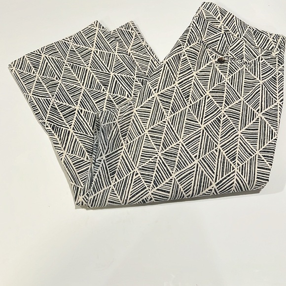 Soft Surrounding - 12, abstract beige and black cropped slacks - Picture 2 of 12